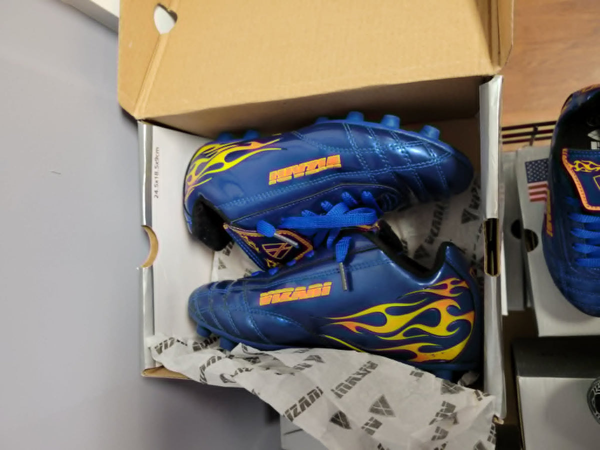 Vizari Youth Soccer Cleats – Blue Flame Design