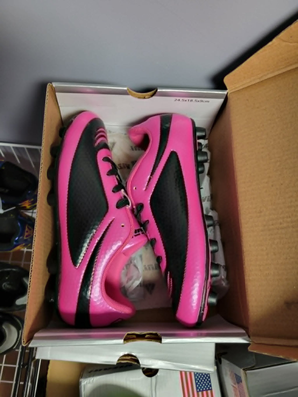 Vizari Youth Soccer Cleats – Pink & Black