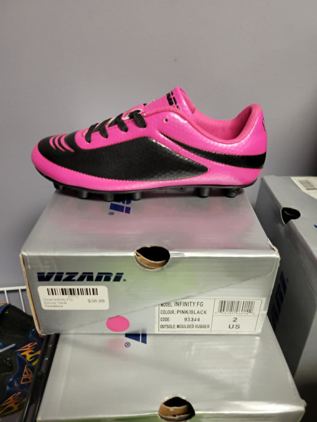 Vizari Youth Soccer Cleats – Pink & Black