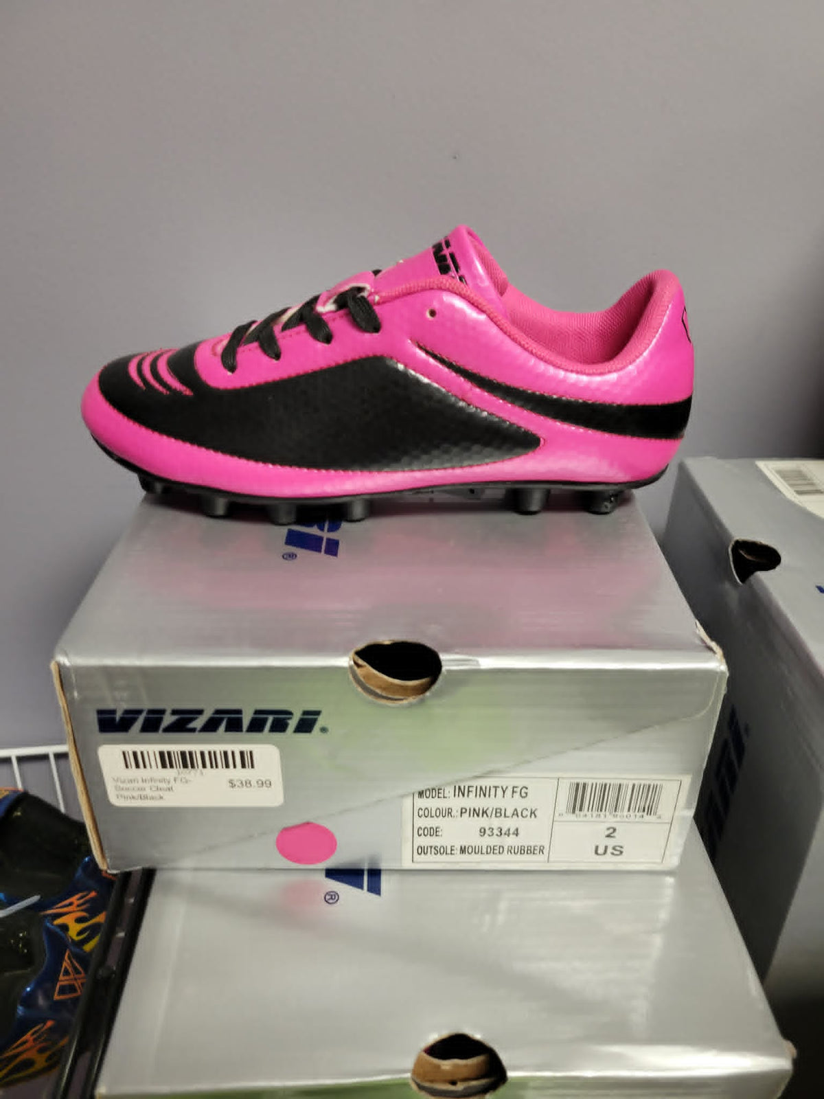 Vizari Youth Soccer Cleats – Pink & Black