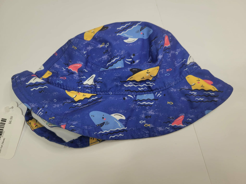 Ocean Sharks Reversible Blue Octopus Sun Hat