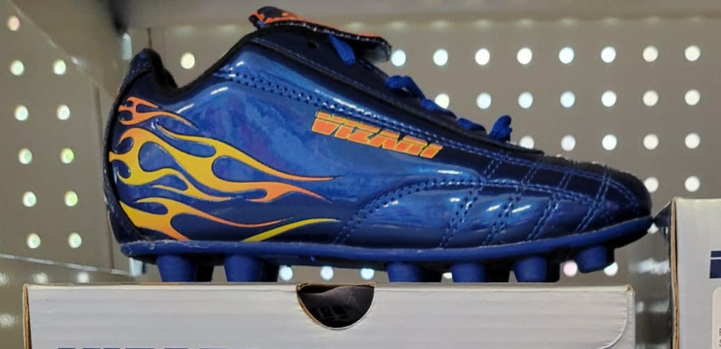 Vizari Youth Soccer Cleats – Blue Flame Design- USED