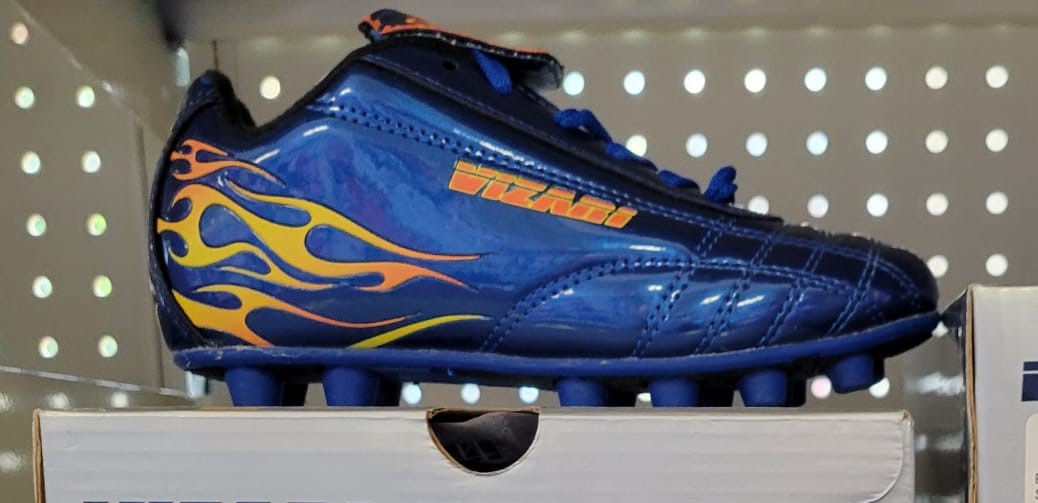 Vizari Youth Soccer Cleats – Blue Flame Design- USED