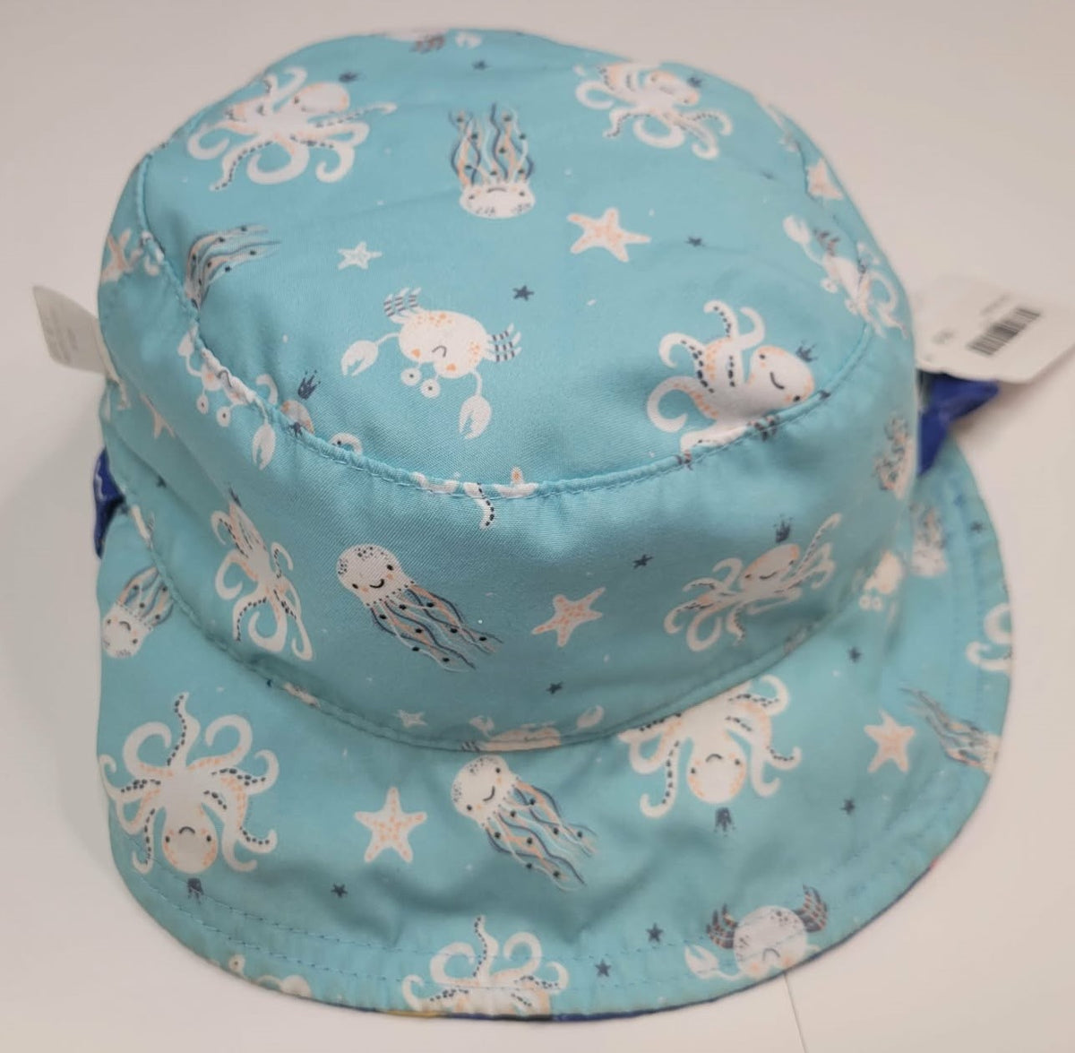 Ocean Sharks Reversible Blue Octopus Sun Hat