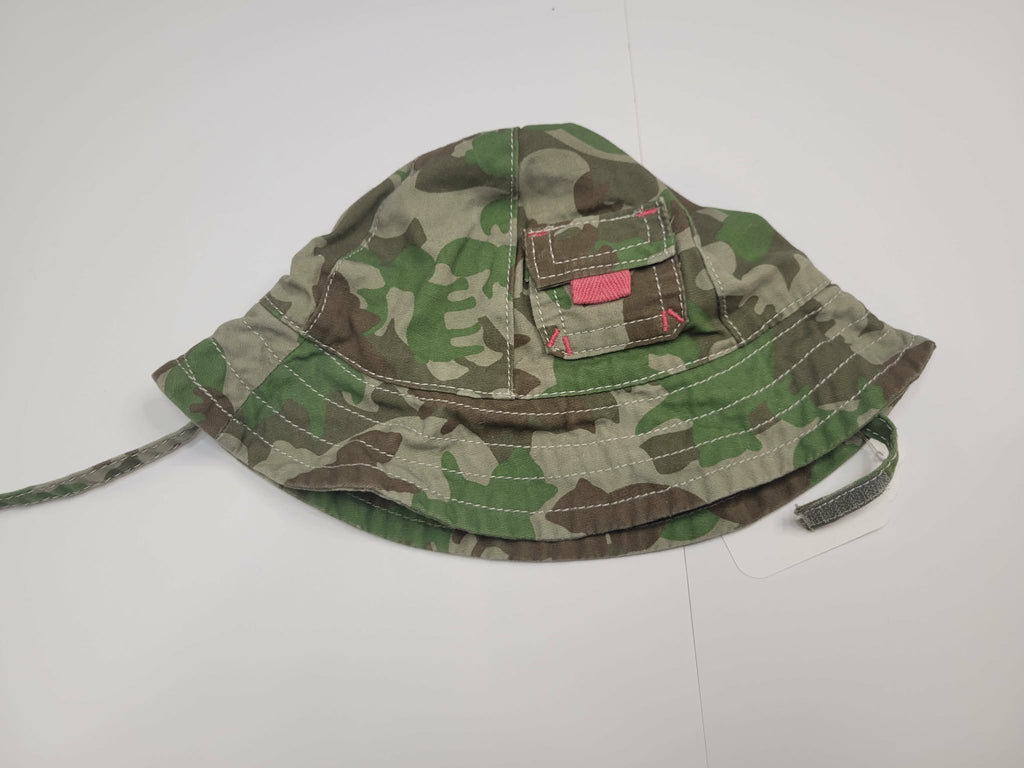 Green/Brown Camo Kids Sun Hat