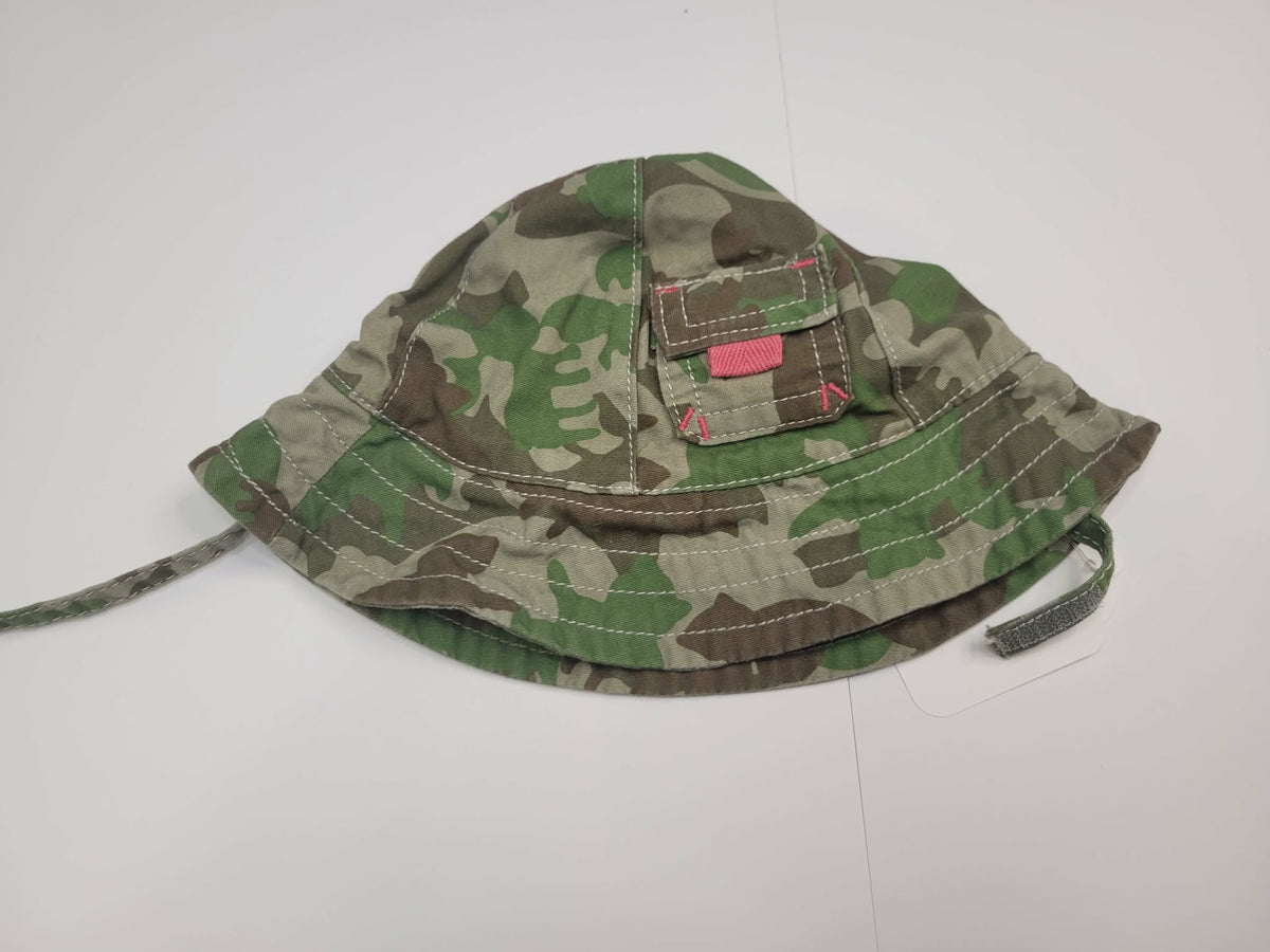 Green/Brown Camo Kids Sun Hat