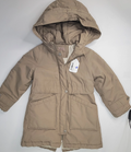Zara Girls’ Beige Hooded Parka Jacket