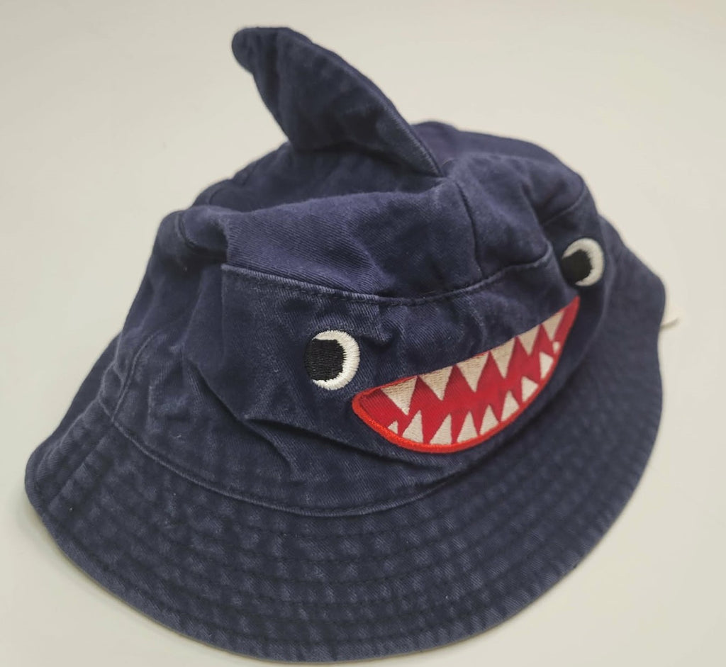 Navy Shark Fin Kids Sun Hat