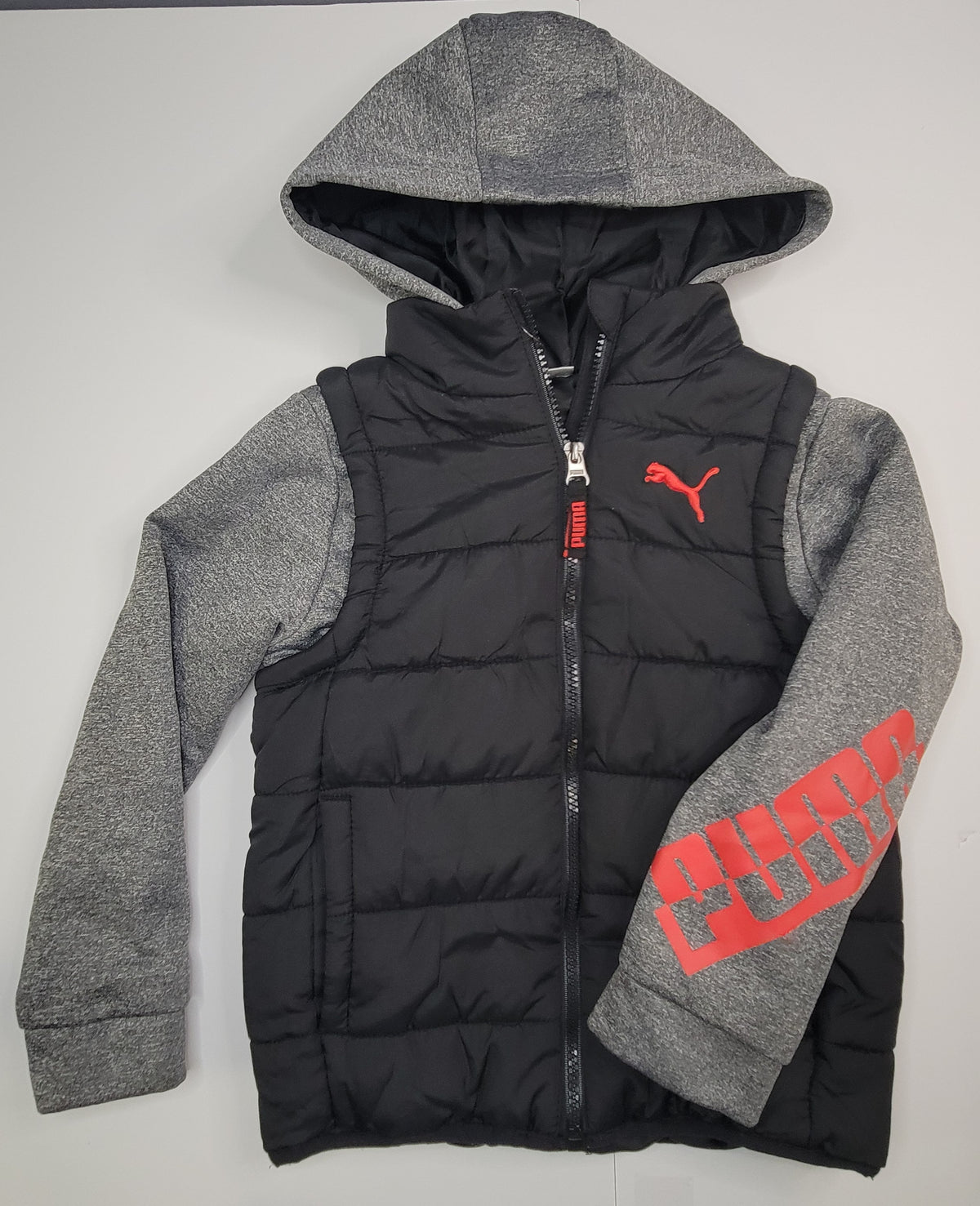 Boy's Puma Twofer Hooded Jacket and Vest Combo
