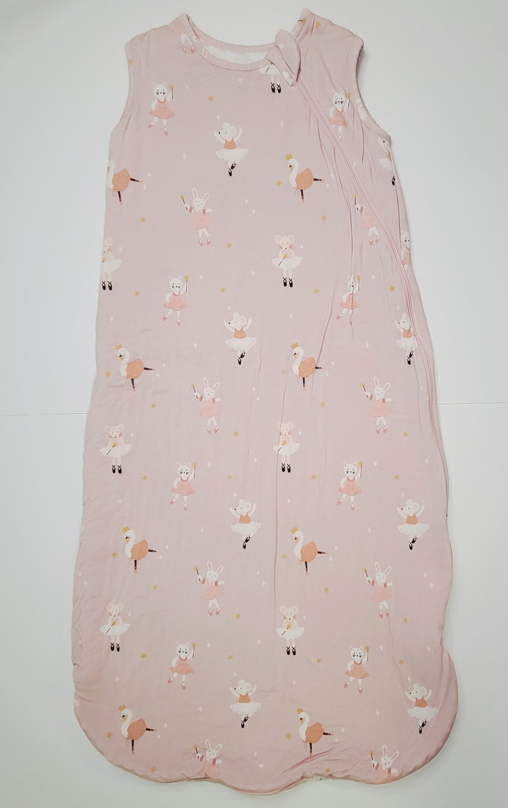 Roobear Soft Bamboo Viscose Baby Sleeping Bag – Pink Ballerina Swan (1.0 TOG, 6-18M)