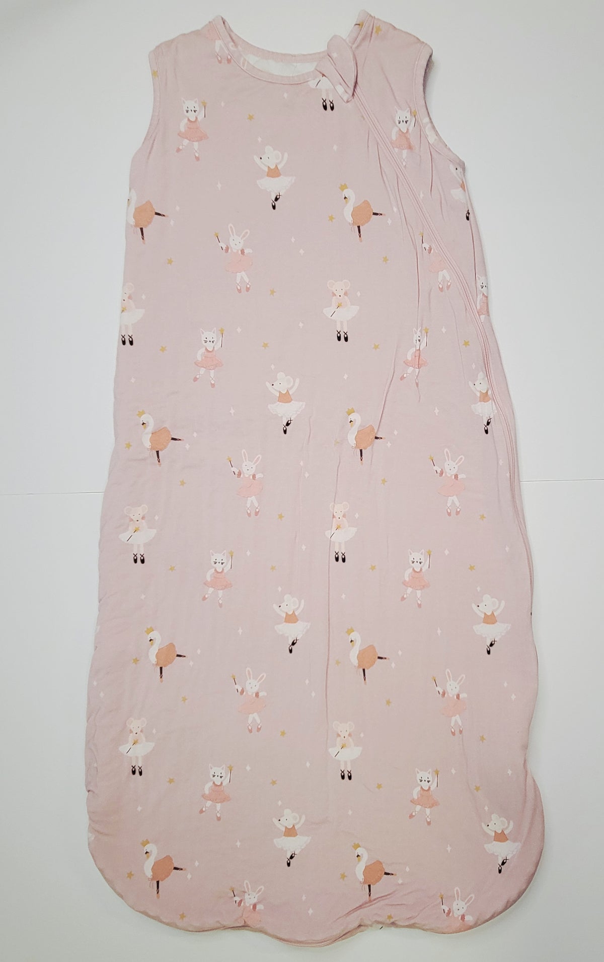 Roobear Soft Bamboo Viscose Baby Sleeping Bag – Pink Ballerina Swan (1.0 TOG, 6-18M)