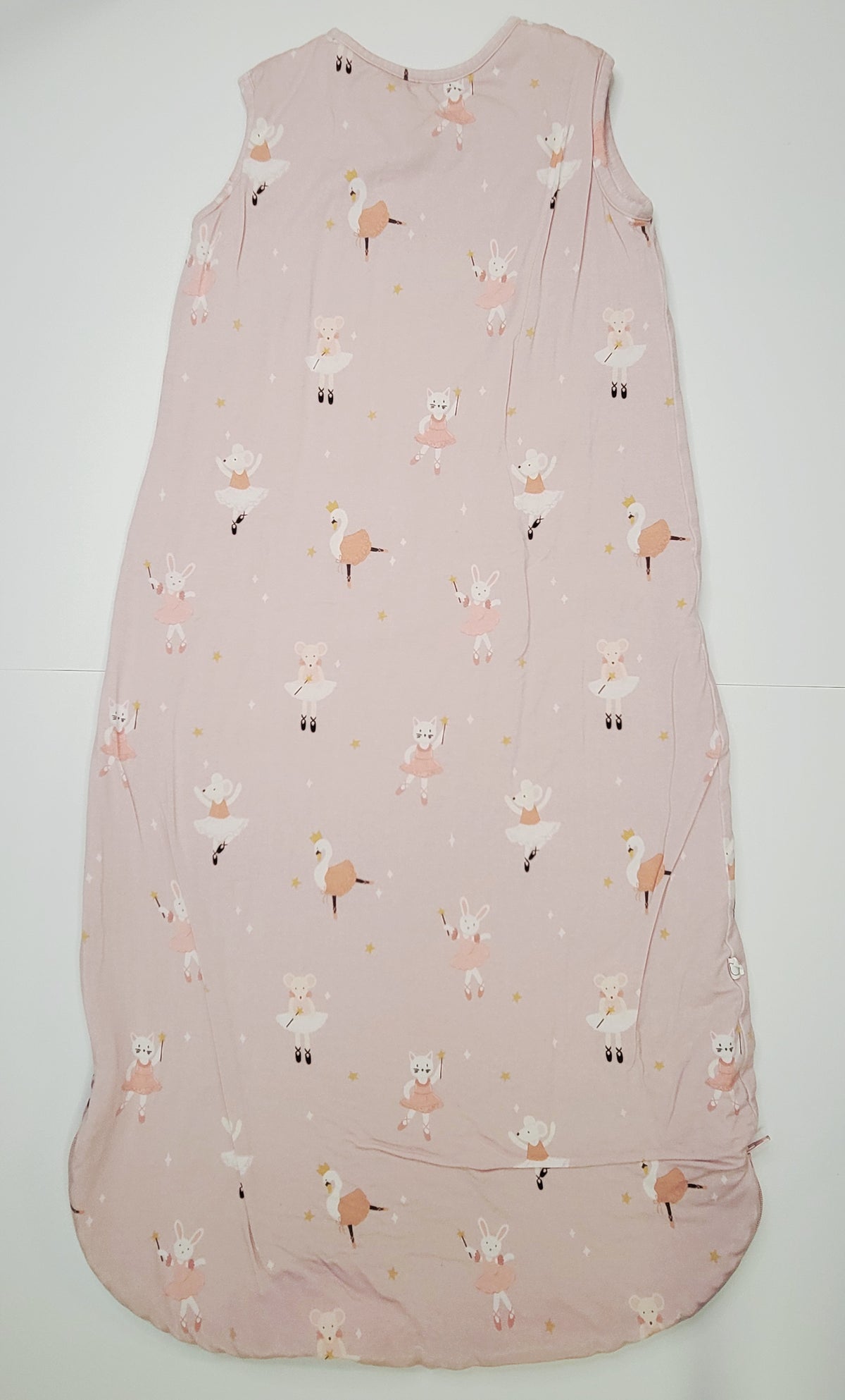 Roobear Soft Bamboo Viscose Baby Sleeping Bag – Pink Ballerina Swan (1.0 TOG, 6-18M)