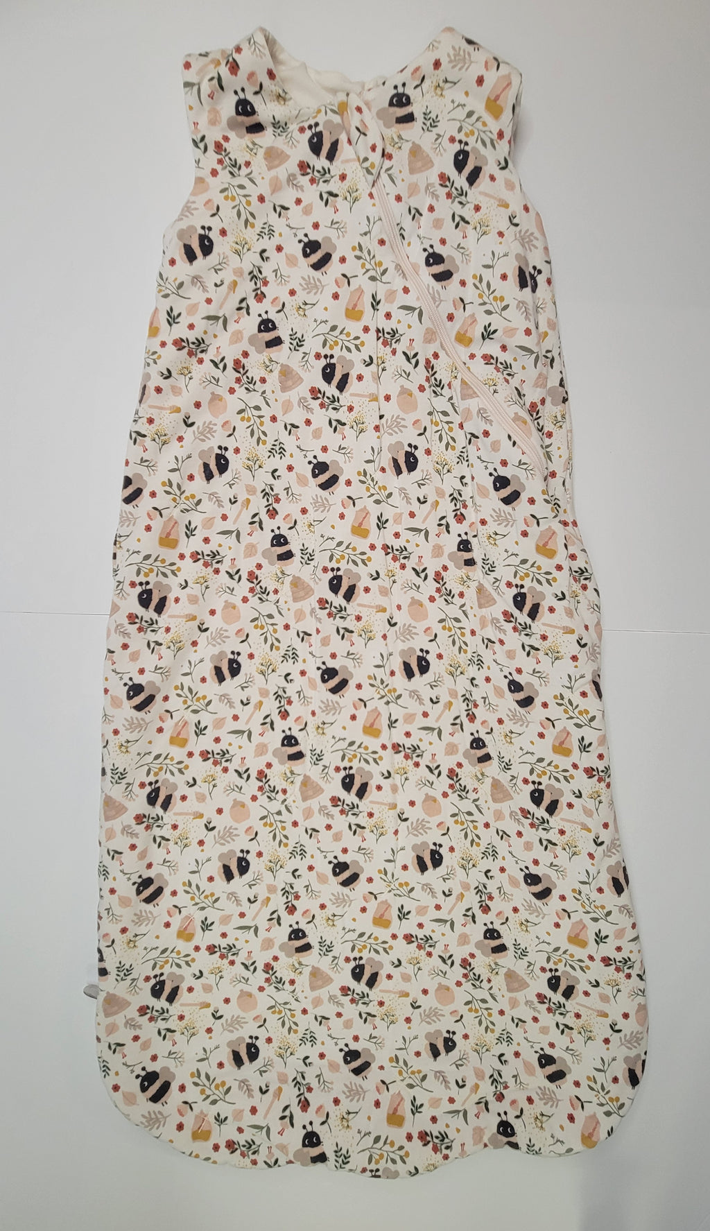 Loulou Lollipop TENCEL™ Lyocell Sleep Sack – Honey Bee & Botanical Print (Size L, 6–18 Months)