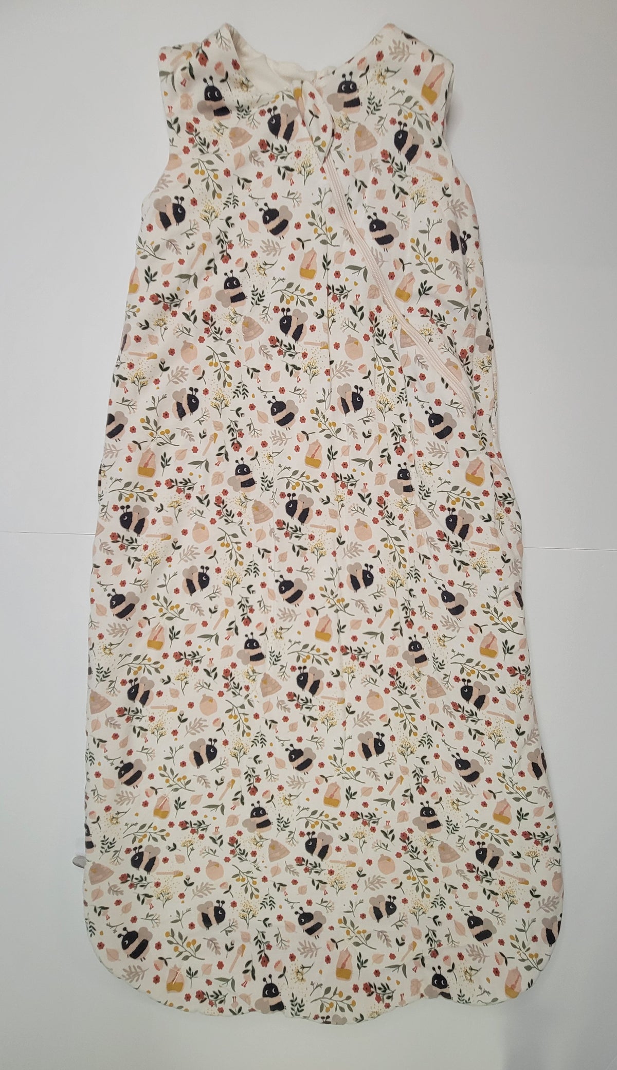 Loulou Lollipop TENCEL™ Lyocell Sleep Sack – Honey Bee & Botanical Print (Size L, 6–18 Months)