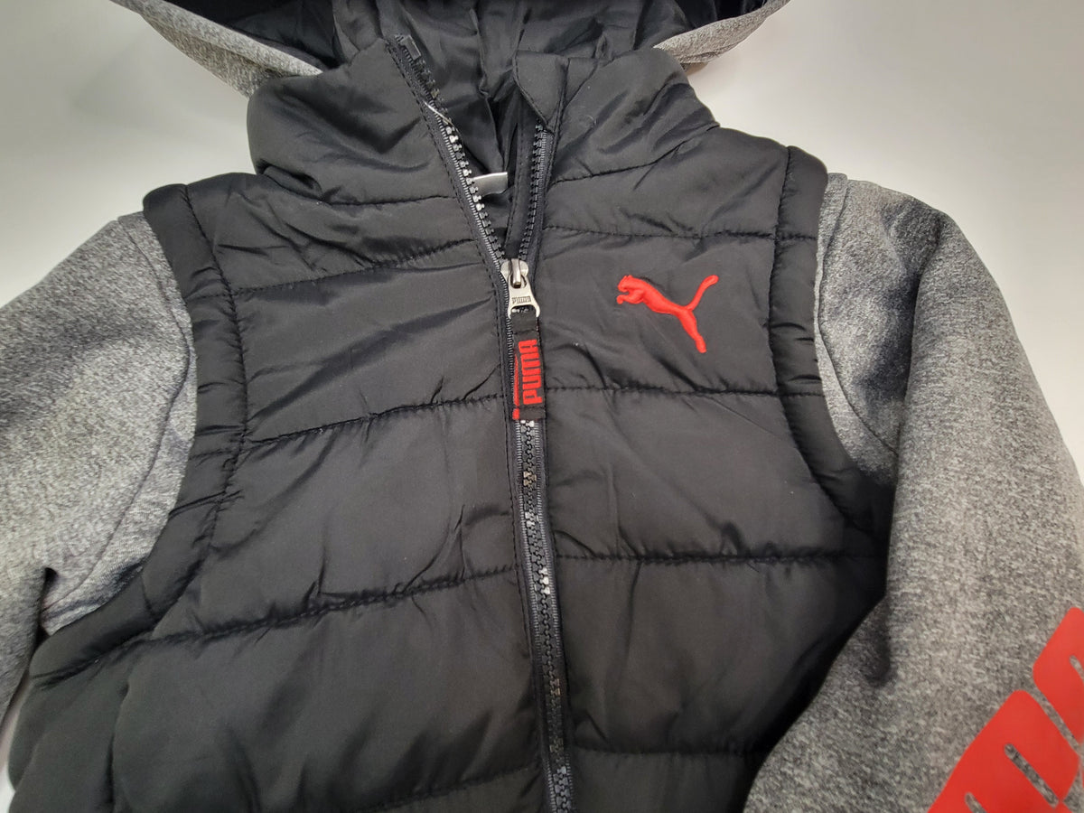 Boy's Puma Twofer Hooded Jacket and Vest Combo