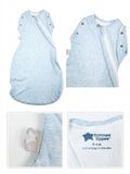 Tommee Tippee Snuggle Reversible Baby Sleep Bag – Blue Marl (0-4 Months, 1.0 TOG)