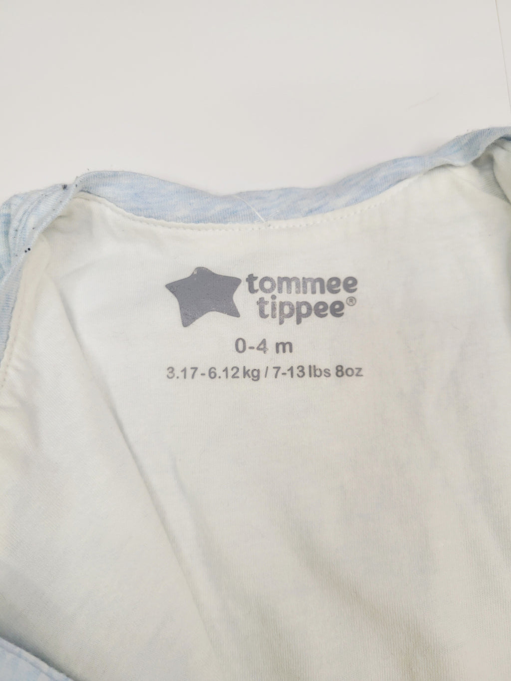 Tommee Tippee Snuggle Reversible Baby Sleep Bag – Blue Marl (0-4 Months, 1.0 TOG)