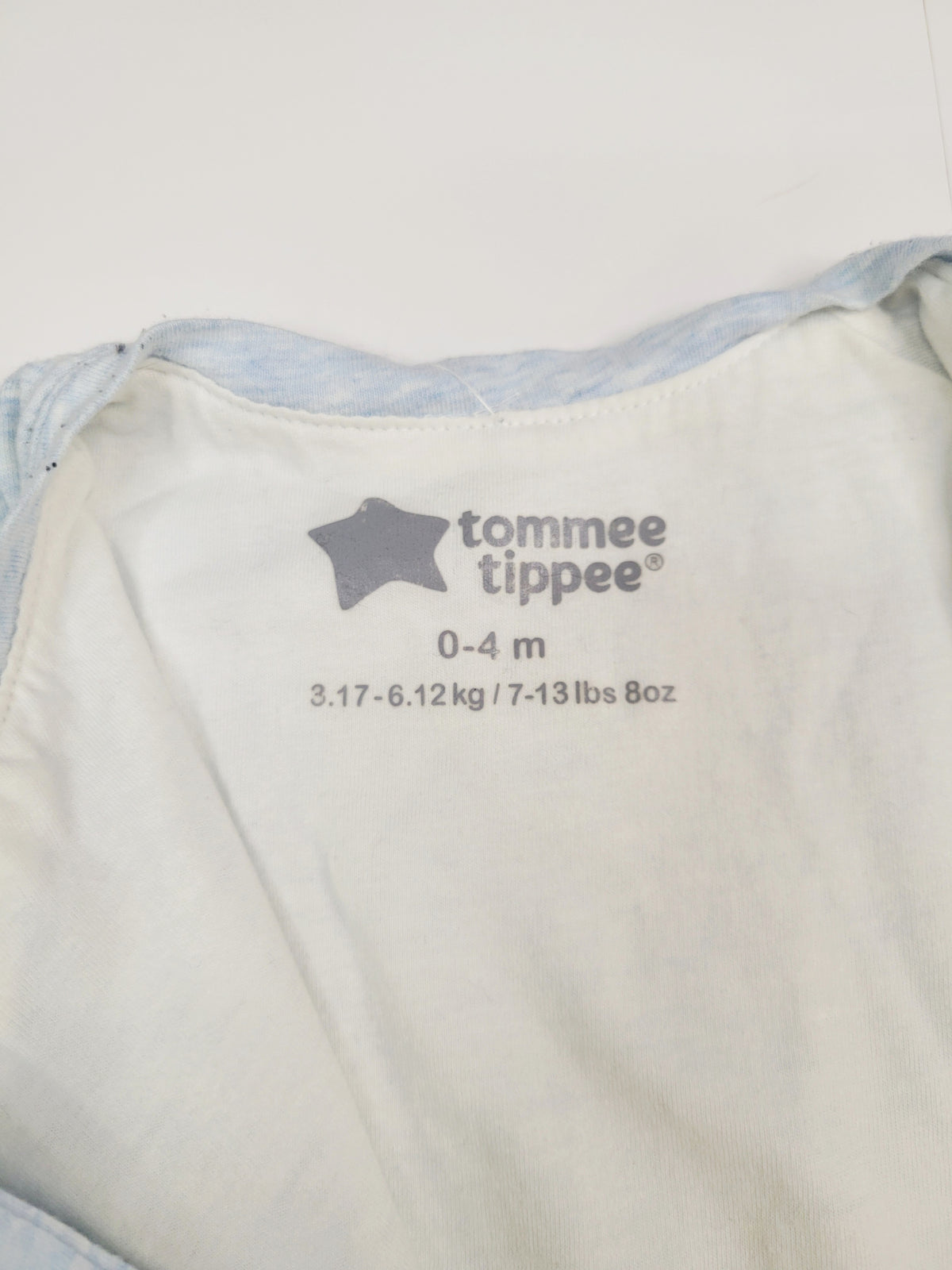 Tommee Tippee Snuggle Reversible Baby Sleep Bag – Blue Marl (0-4 Months, 1.0 TOG)