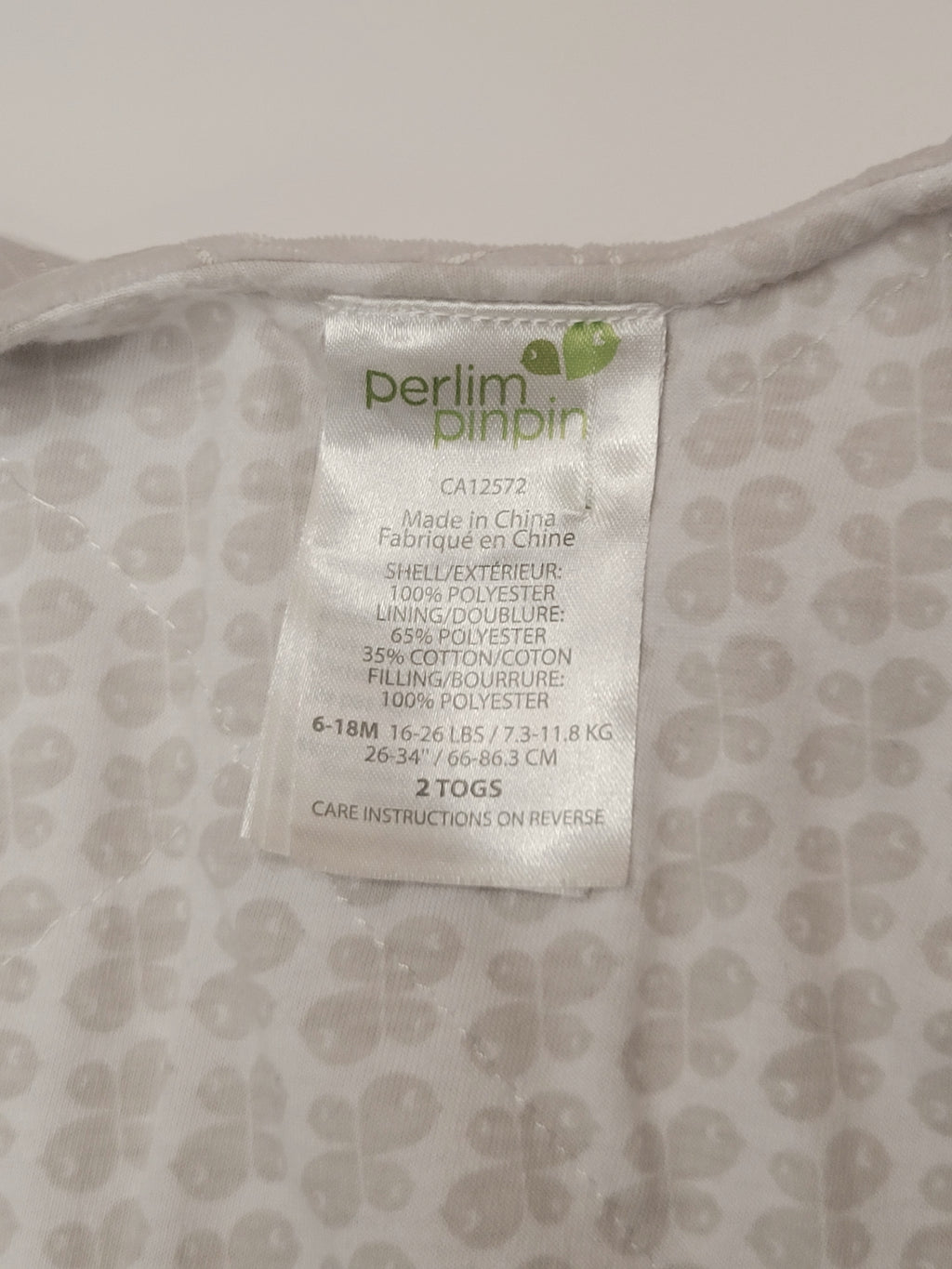 Perlimpinpin Baby Sleep Bag (6–18 Months) – 2 TOG Geometric Print